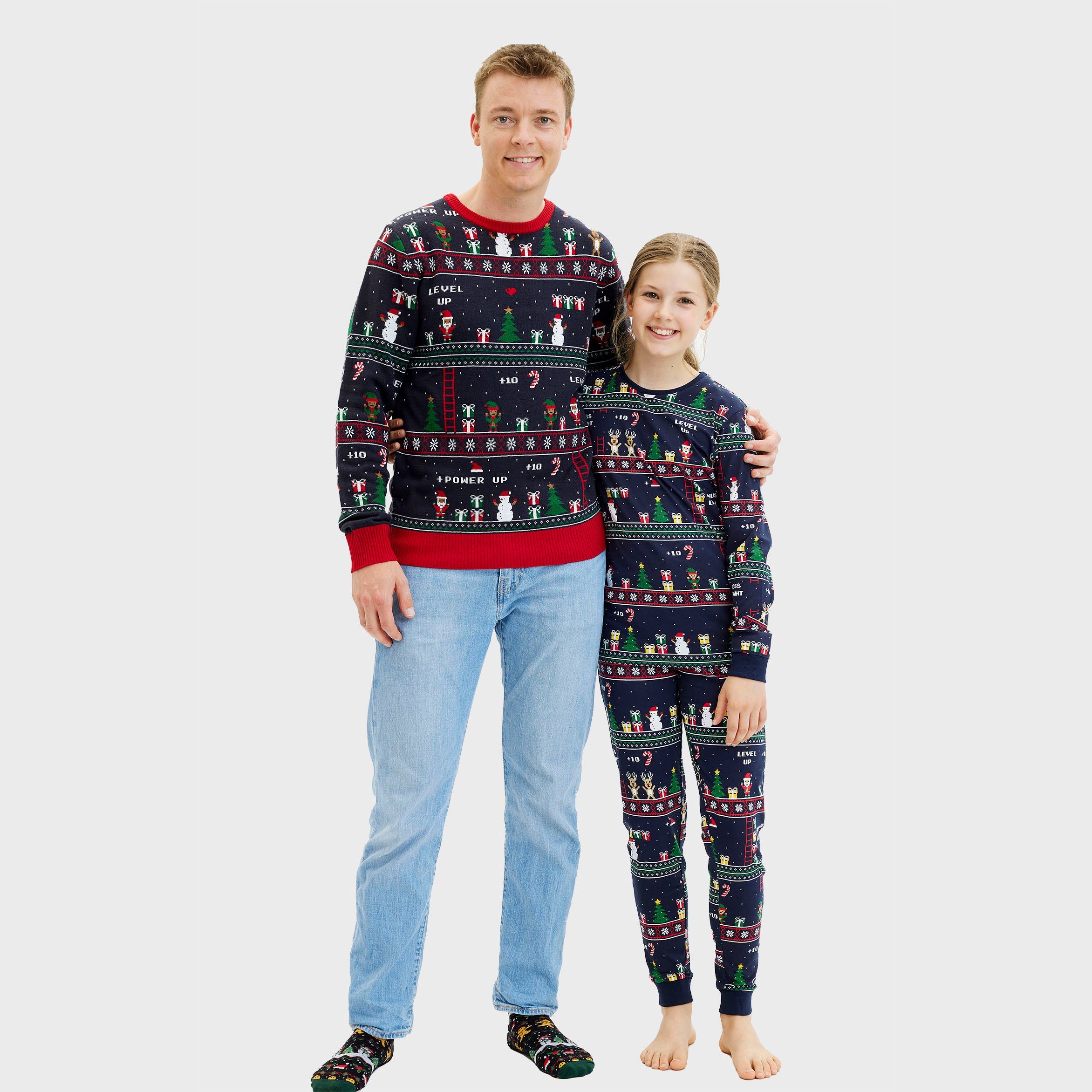 Vintage gamer Weihnachtspyjamas - Damen.